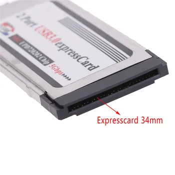 Duálne 2 Port USB 3.0 Express Card 34 mm Slot pre Express Kartu PCMCIA Converter Skryté Adaptér Pre Notebook Notebook