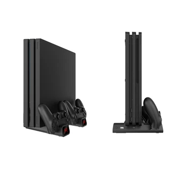 Duálny Nabíjačka Multifunkčné Chladiaci Stojan, Držiak Pre PS4 Slim/Pro LED Nabíjací Dok Základňu pre Sony PlayStation4 Herný ovládač