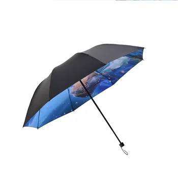 Dvanásť súhvezdí slnko dáždnik dáždnik žena vlastné logo, reklamné dáždnik skladací dáždnik slnečný a daždivé s dvojakým použitím,