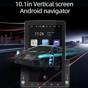 Dvojité 2 DIN Android 10.0 autorádia 10.1 palcový Vertikálne Zobrazenie Multimediálnych Video Prehrávač, Bluetooth, WiFi, GPS Navigácie Auto Stereo
