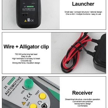 DY25 Kábel Tracker Auto Krátke Otvorený Okruh Finder Tester Elektrických Tester Auto Repair Diagnostické Nástroje, Drôty Sledovanie Kábel Tracker