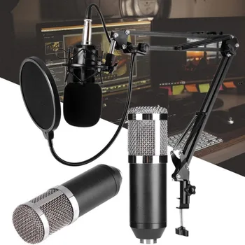 Dynamické Kondenzátora Mikrofónu Zvuk Štúdiové Nahrávanie Zvuku Mikrofónu s Shock Mount pre Vysielanie KTV Spev BM800 Drop Shipping