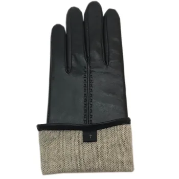 Dámske rukavice zimné módne kože nový štýl čierne rukavice z ovčej kože teplo žien na koni outdoorové športy banquet vlna