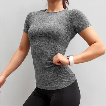Dôležité bezšvíkové telocvični top tričko pre ženy, fitness joga top priedušná jogy košele aktívne športové tričko