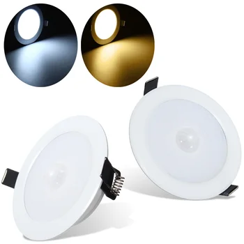 E27 Dom Snímač Pohybu Stropné svietidlo 5730 SMD AC 85-265V LED Nočné Lampy Teplá Biela Chodbe Vnútorné Osvetlenie