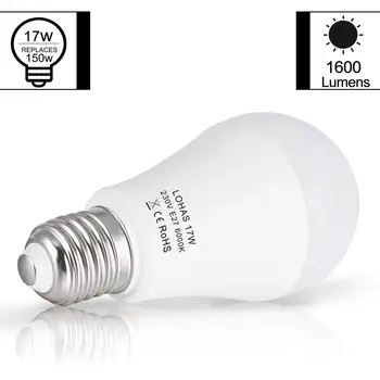 E27 E26 LED Žiarovky 150W Ekvivalent 17W Lampa Edison Skrutku Teplé/Studené Deň Biela 6000K Super Svetlé 1600Lm Úspory Energie 4Pack