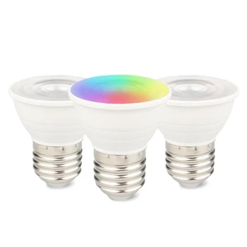 E27 GU10 MR16 RGB Led Lampa 5W 550Lm Magic RGBW Spot Light Stmievateľné Farebné Led RGB Lampada Energeticky Úsporné svietidlo S IR Diaľkové ovládanie