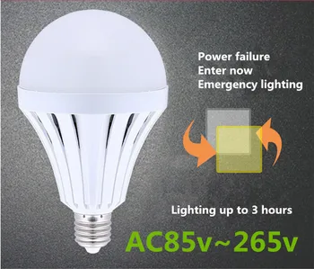 E27 LED Núdzové svetlo žiarovka Skladovanie žiarovku E27 výpadku napájania sa rozsvieti automaticky žiarovky 85V~220V 110V