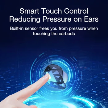 EARDECO Pravda Bezdrôtové Slúchadlá TWS Športové Slúchadlá Bluetooth Slúchadlo V Uchu Bezdrôtové Slúchadlá, Handsfree Slúchadlá Touch Ovládania