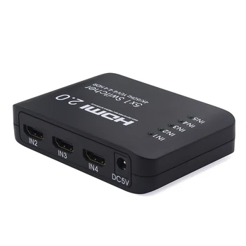 EarRise HDMI 2.0/3D formáte Prepínač 5 v 1 z Podpory 4Kx2K@60Hz YUV 4:4:4 HDR 1080P pre PS4 pro DVD Notebook PC s IR Diaľkové ovládanie