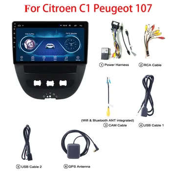 Eastereggs Android 8.1 2 Din Auto Multimediálny Prehrávač Pre Peugeot 107 Toyota Aygo Citroen C1 2005-Rádio Stereo GPS Navigácie