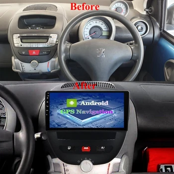 Eastereggs Android 8.1 2 Din Auto Multimediálny Prehrávač Pre Peugeot 107 Toyota Aygo Citroen C1 2005-Rádio Stereo GPS Navigácie