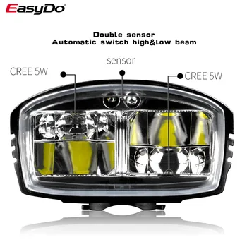 EasyDo Požičovňa Bicyklov Hlavy Predné Led Svetlo Smart Indukčné USB 10W Lampa LED 4400mAh Pre Vonkajšie jazda na Bicykli