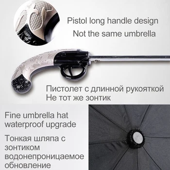EasyZreal Módne Vysokej Kvality Zbraň Štýl Dáždniky black parasol Dlhá rukoväť mužov Automatický Dáždnik Muž corporation paraguas