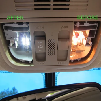 Edislight 10Pcs Xenon White LED Osvetlenie Interiéru Balík Kit Na roky 2007-2013 Toyota Camry Mapu Dome batožinového priestoru špz Svetlo
