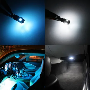 Edislight 12Pcs White Ice Blue Canbus LED Lampa Auto Žiarovky Interiér Balík Kit Na roky 2009-2011 Mazda 6 Mapu Dome Kufra, Platňa Svetlo