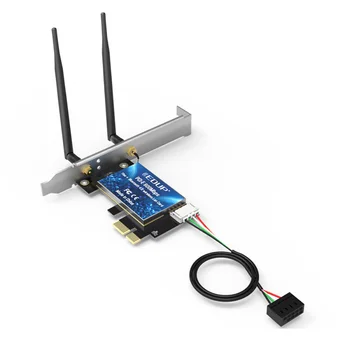 EDUP Dual Band 600Mbps PCIE WiFi Adaptér Desktop 2.4 G/5 ghz Bluetooth 4.0 Wireless AC WIFI Sieťovú Kartu Adaptér S 2 Antény