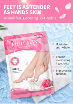 EFERO Rose peelingová Maska na Nohy Zubov Hydratačné Hladké Nohy Maska Odlupovanie Odumretých Kožných Mozole Pedikúra Ponožky Nohy Záplaty