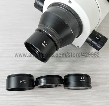 Efix 0.5 X, 2X 0.7 X Barlow Pomocné Sklo Objektívu Pre Priemysel Digitálne Video, Stereo Mikroskopom Fotoaparát Cieľ Montáž Objektívu Závit