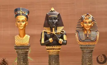 Egyptských Faraónov Hlavu Sochy Ozdoby Tutankhamun Kleopatra Faraón Kráľ Obrázok Sochy, Dekorácie Domov Hotel Bar Displej