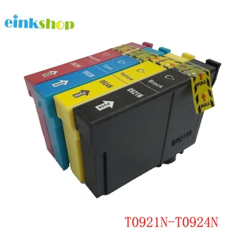 Einkshop T0921N T0921 - T0924 Ink Cartridge Pre Epson Stylus CX4300 TX117 T26 T27 TX106 TX119 TX109 C91 Tlačiareň T0921 T0921N Atrament