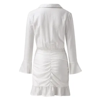 Elegantné, Módne Šaty Ženy Šaty Úrad Bežné Biele Sako Čierne Šaty 2019 Jar Zimné Slim Oblek Dámy Šaty HSU