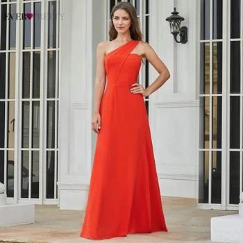 Elegantné Červené Večerné Šaty Ever Pretty A-Riadok O-Krku Polovicu Rukáv Korálkové Lacné Šifón Formálnej Strany Šaty Župan De Soiree 2020