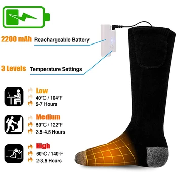 Elektrické Vyhrievané Ponožky pre Mužov, Ženy Nabíjateľná Tepelnej Teplé Ponožky Zimné Outdoorové Športové Jazdné Camping na Koni Lyžovanie Ponožka