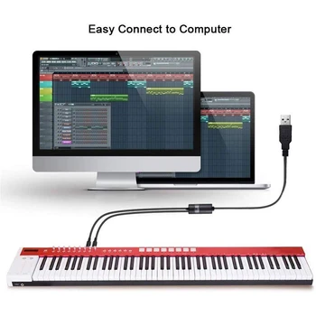 Elektrický Klavír, Bubon USB 2 MIDI Rozhranie Kábel Adaptéra Prevodník pre PC, Hudba Klávesnica Synth Adaptér Windows iOS 2 Metre