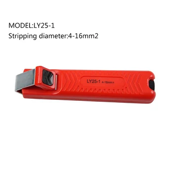 Elektrikár drôt striptérka nôž gumová rukoväť strane stripping nástroj pre 4-50mm PVC,silikónové gumy PTFE kábel