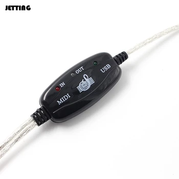 Elektronické Bicie Hudobné MIDI na Rozhranie USB Kábel, Adaptér pre Klávesnicu 180 cm