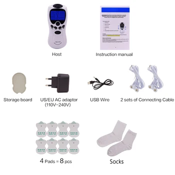 Elektródy Desiatky Masér Elektrické Svalový Stimulátor Telo Akupunktúrnej Terapie Masér s Vodivé Vlákna Masáž Ponožky