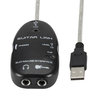 Eletric Gitara Kábel Gitaru Rozhranie USB Prepojenie kábel Kábel Adaptéra Audio Záznamník Konektor pre PC/Počítač Gitarové Príslušenstvo