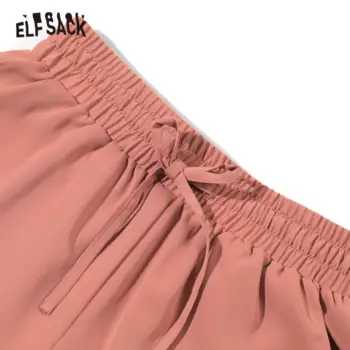 ELFSACK Candy Farby Solid Bežné Ženy Zhodné Sady 2020 Lete ELF Vysoký Pás kórejský Úrad Dámy Každodennej Práci sedacie Súpravy
