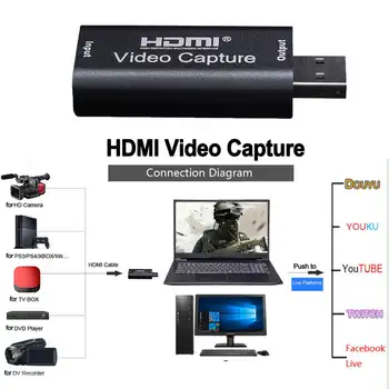 Elisona HDMI Video Capture Kartu USB 2.0 HDMI 4K 1080P Audio Video Rekordér Zachytiť Kartu pre PS3, PS4 Xbox Nintendo Prepínanie TV
