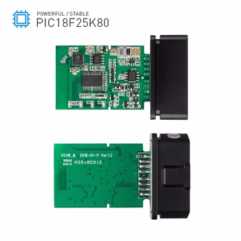 ELM327 WiFi/Bluetooth V1.5 PIC18F25K80 Čip OBDII Diagnostický Nástroj, IPhone/Android ELM 327 V 1.5 ICAR2 OBDSCAN Skener Code Reader