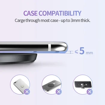 Elough 10W Qi Bezdrôtová Nabíjačka Pre iPhone 11Pro Xs Max X Xr 8 Rýchle Bezdrôtové Nabíjanie Pad Pre Samsung Galaxy S9 S10 20 Xiao mi9