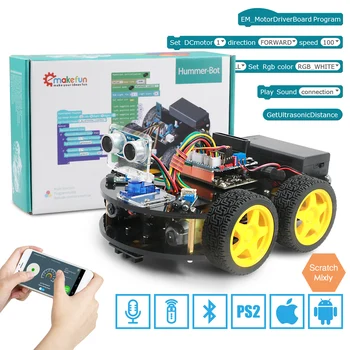 Emakefun Pre Arduino Robot 4WD Autá APP RC Diaľkové Ovládanie Bluetooth Robotiky Learning Kit Vzdelávacie Stonku, Hračky pre Deti, Dieťa