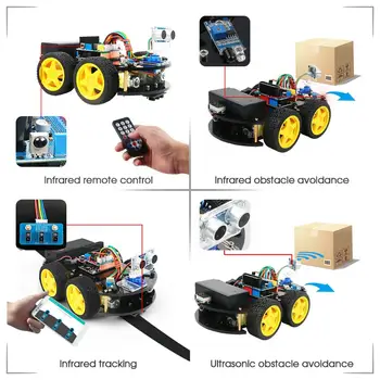 Emakefun Pre Arduino Robot 4WD Autá APP RC Diaľkové Ovládanie Bluetooth Robotiky Learning Kit Vzdelávacie Stonku, Hračky pre Deti, Dieťa