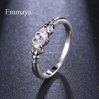 Emmaya Módne Šperky Romantickom Štýle Krúžok So Srdcom Tvar V Ruke AAA Zirconia Pre Ženy, Úžasný Darček V Výročie
