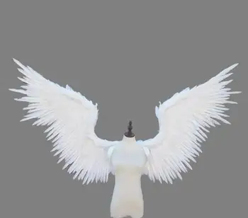 EMS doprava zadarmo white black veľké pierko krídla T-stupňový model pódium ukazuje krídla rekvizity strana výkonu ukazuje, rekvizity cosplay