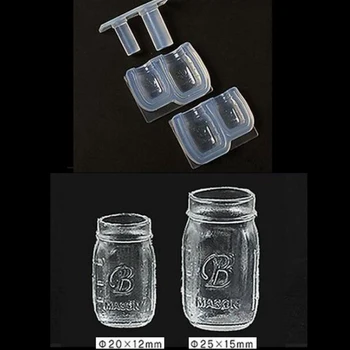 Epoxidové Formy Med Jar Fľaša Prívesok UV Živice Casting Mold Miniture Potravín Hrať Silikónové Formy Šperky Robiť