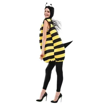 Eraspooky Unisex Čmeliaky Bee Cosplay Žltý Prúžok Bee Jumpsuit Halloween Kostýmy Pre Dospelých Žien, Karneval, Maškarný Strany