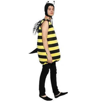 Eraspooky Unisex Čmeliaky Bee Cosplay Žltý Prúžok Bee Jumpsuit Halloween Kostýmy Pre Dospelých Žien, Karneval, Maškarný Strany