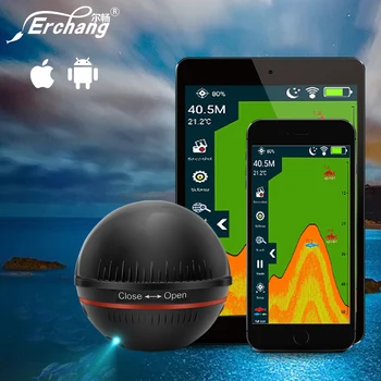 Erchang XA02 Bezdrôtový Ryby Finder 48M/160FT Hĺbka Zdravšie Echo-siréna Sonar Pre Rybolov IOS a Android Rusko Sklade
