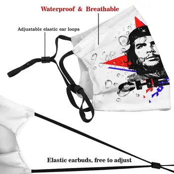 Ernesto Che Guevara Hrdina Masku na Tvár Prachotesný Kuba Kubánskej Revolúcie Masky s Filtrami Respirátor Priedušná Úst Utlmiť PM 2.5
