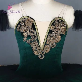 Esmeralda Pre-profesionálne Balet Tutu Dospelých Dievčatá Zelená Čierna Klasického Baletu Kostým Tutu Palacinka Fáze Baletné Oblečenie Kostým