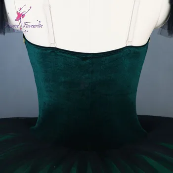 Esmeralda Pre-profesionálne Balet Tutu Dospelých Dievčatá Zelená Čierna Klasického Baletu Kostým Tutu Palacinka Fáze Baletné Oblečenie Kostým