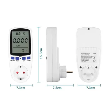 EU/UK/AU Zapojte Napájací Metrov Digitálne Napätie Wattmeter Spotreba W Energie Meter Elektriny Monitor