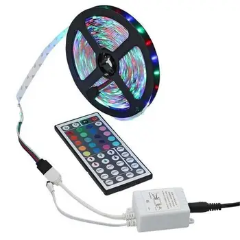 EU/UK/US Konektor LED Pásy Svetla USB Vodotesný Flexibilný LED Lampa Pásky 5/10M RGB Farby 60 Lampa S Infračerveným Radič
